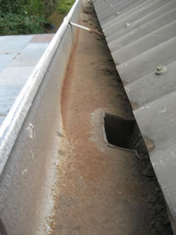 Rusted gutters